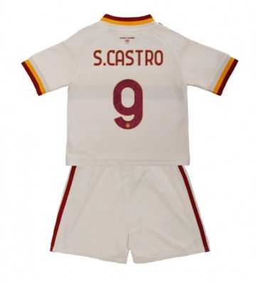 AS Roma Santiago Castro #9 Udebanetrøje Børn 2026-27 Kortærmet (+ Korte bukser)